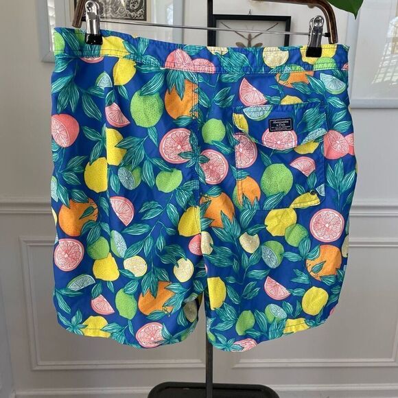 Abercrombie and Fitch Men’s Swim Trunks Citrus Print 33 x 7 L - Picture 4 of 8